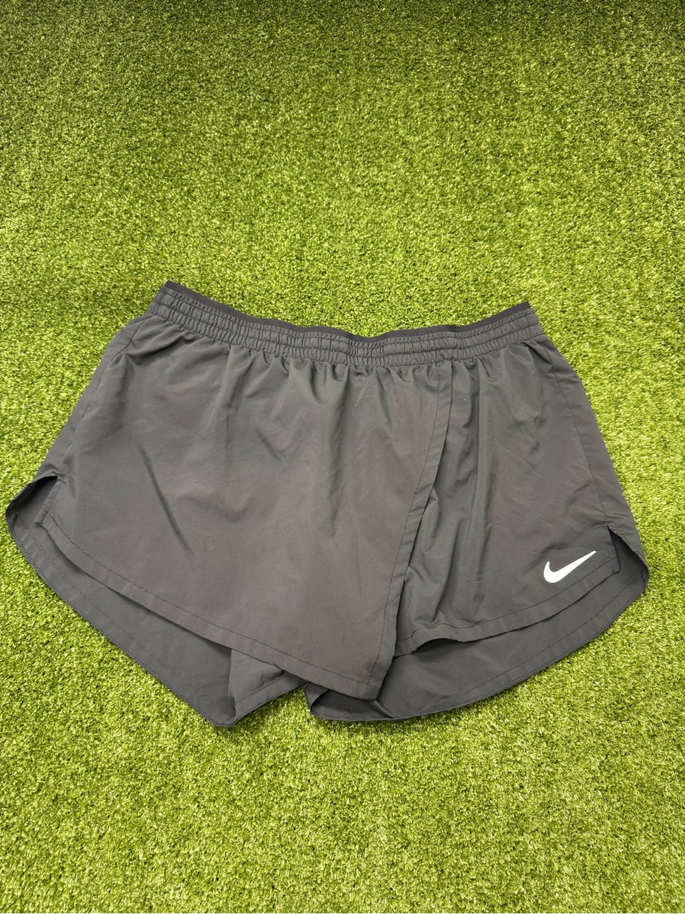 Nike Black Grey Skort Athletic Pull On Shorts Skirt Flap Dri-Fit Pickleball XL